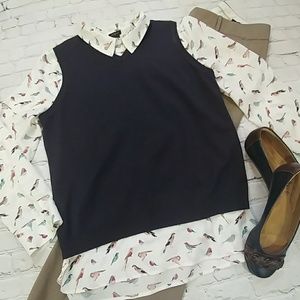 Lands' End True Navy Sweater Vest